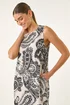 Roman Black Paisley Print Midi Dress - 20 Image 4