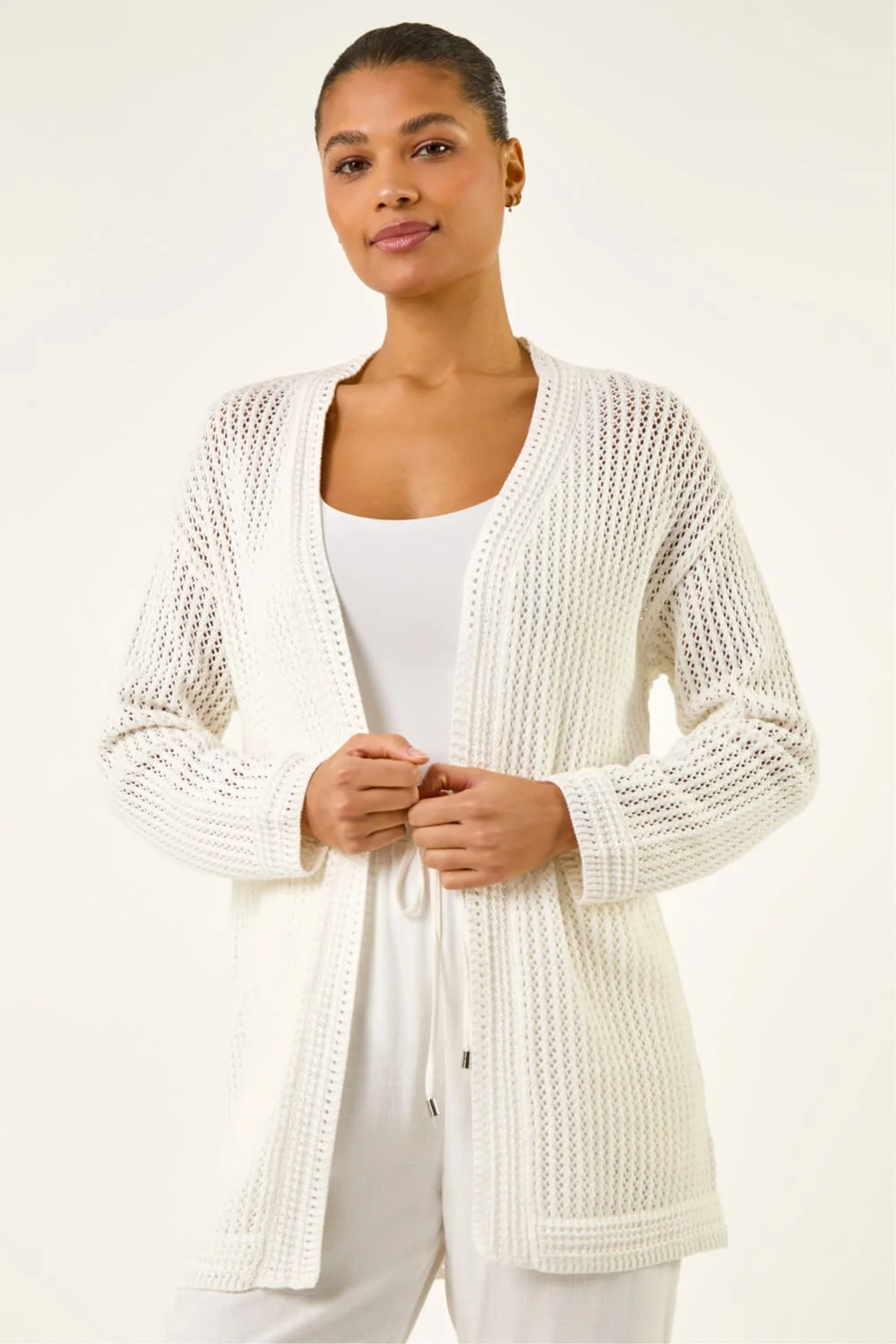 Roman Ivory Stitch Knit Cardigan - 18 Image 1