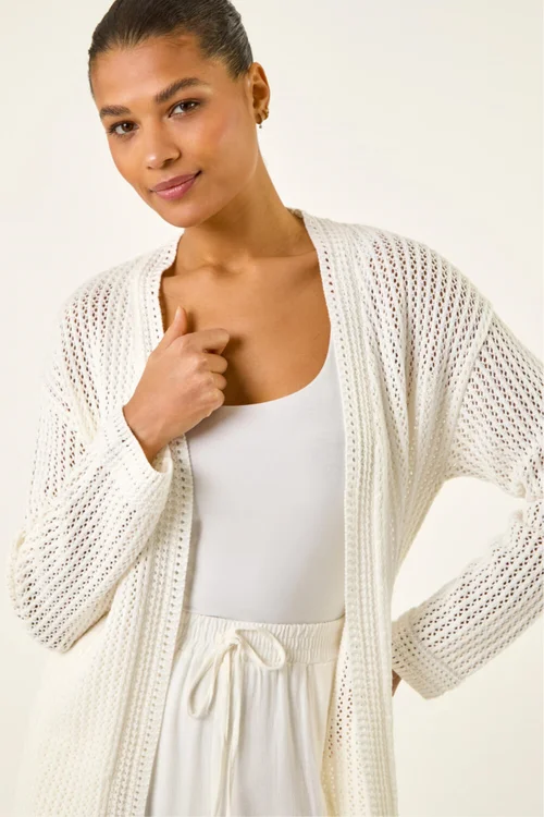 Roman Ivory Stitch Knit Cardigan - 18 Image 4