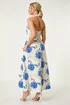 Roman Blue Petite Floral Stretch Midi Dress - 16 Image 3
