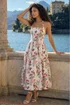 Roman Ivory Petite Floral Stretch Midi Dress - 18 Image 1