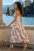 Roman Ivory Petite Floral Stretch Midi Dress - 18 Image 3