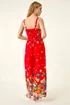 Roman Red Floral Border Print Shirred Jumpsuit - 20 Image 3