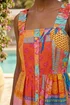 Roman Pink Petite Patchwork Tiered Maxi Dress - 14 Image 4