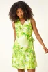 Dusk Lime Floral Wrap Dress - 16 Image 2