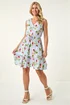 Roman Blue Petite Strawberry Tie Waist Dress - 16 Image 2