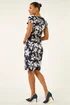 Roman Navy Floral Gathered Shift Dress - 14 Image 2
