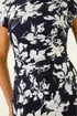 Roman Navy Floral Gathered Shift Dress - 14 Image 4