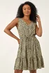 Roman Stone Petite Paisley Tie Waist Dress - 14 Image 1