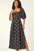 Dusk Black Polka Dot Midi Dress - 16 Image 3