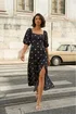 Dusk Black Polka Dot Midi Dress - 16 Image 1
