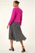 Roman Violet Collarless Buttoned Boucle Jacket - 14 Image 3