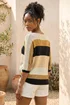 Roman Beige Colour Block Stripe Jumper - 14 Image 3