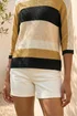 Roman Beige Colour Block Stripe Jumper - 14 Image 4