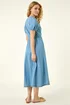 Roman Denim Cotton Crochet Trim Dress - 20 Image 3