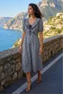 Dusk Black Gingham Frill Tie Midi Dress - 16 Image 1