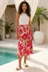 Roman Red Petite Paisley Woven Midi Skirt - 16 Image 2