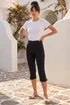 Dusk Black Split Hem Bengaline Capri Trouser - 18 Image 1