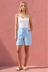 Roman Blue Textured Bermuda Short - 16 Image 1