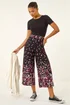 Roman Black Border Print Culotte Trouser - 20 Image 3