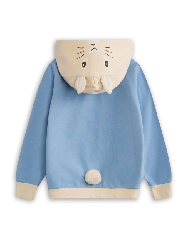 Vanilla Underground Peter Rabbit Unisex Kids Blue Hoodie (12 mnths - 5 years)