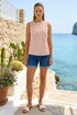 Roman Pink Fringe Detail Trim Vest - 18 Image 2