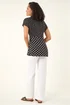 Roman Black Contrast Polka Dot Gathered Top - 20 Image 4
