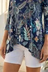 Roman Navy Paisley Hanky Hem Stretch Tunic Top - 16 Image 4