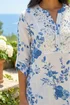 Roman White Floral Print Lace Trim Shirt - 16 Image 4