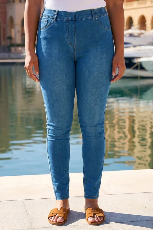 Roman Denim Curve Denim Elastic Waist Jegging - 20 Image 2