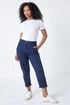 Roman Navy Petite Cotton Blend Stretch Chino Trousers - 12 Image 2