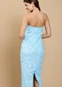 Little Mistress Pale Blue Sequin Midaxi Dress - 8 Image 2