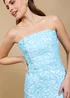 Little Mistress Pale Blue Sequin Midaxi Dress - 8 Image 3