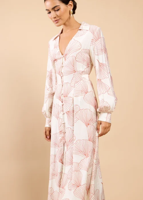 Little Mistress Shell Print Midaxi Shirt Dress - 10 Image 4