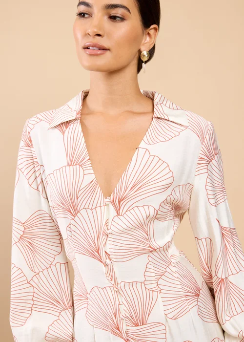 Little Mistress Shell Print Midaxi Shirt Dress - 10 Image 3