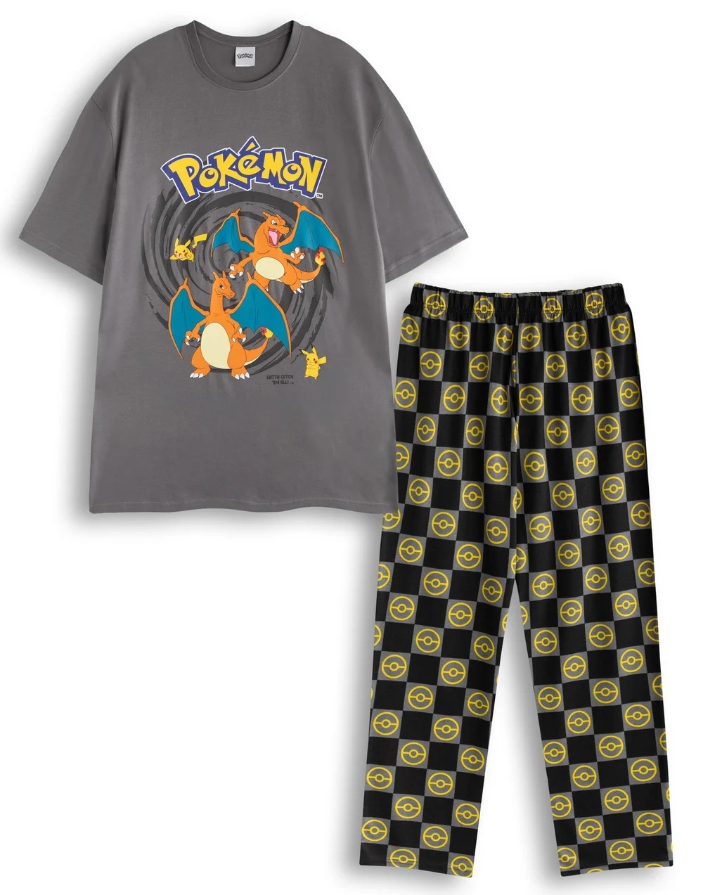 Vanilla Underground Pokemon Mens Pikachu & Charizard SS Pyjama Set (S-3XL) - XL Image 1