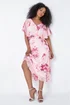 Roman Light Pink Petite Floral Cape Chiffon Midi Dress - 16 Image 2