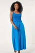Roman Blue Petite Crochet Contrast Midi Dress - 16 Image 4