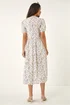 Dusk Ivory Ditsy Floral Buttoned Midi Dress - 10 Image 3