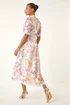 Roman White Floral Lace Midi Dress - 16 Image 3