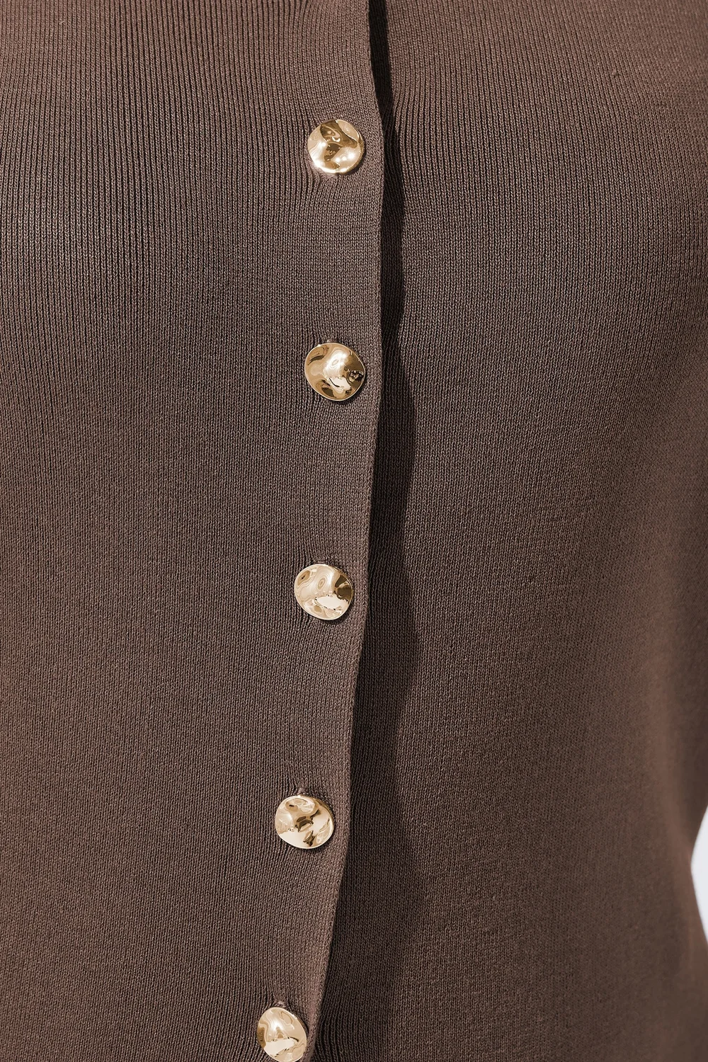 Yours Limited Curve Chocolate Brown Knitted Waistcoat - 20 Image 5