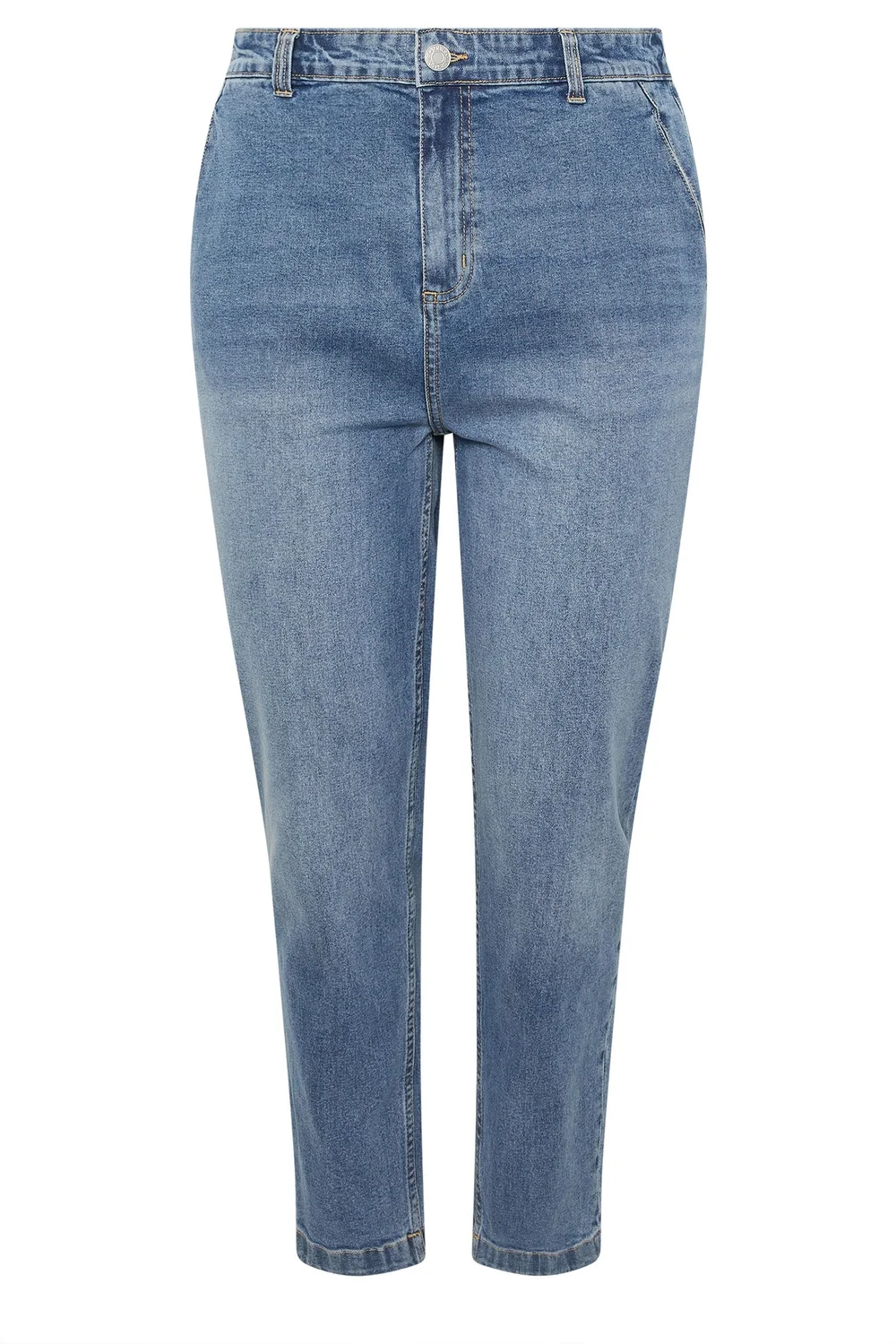 Yours Curve Light Blue Barrel Leg Jeans - 18 Image 5