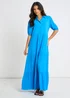 Gini London Blue Button Through Skater Maxi Dress - 16 Image 1