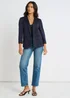 Gini London Navy Ponte Edge to Edge Jacket - 16 Image 1