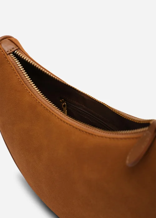 Where's That From Womens Pebble Modern Half Moon Shoulder Bag In Cognac - One Size Image 5