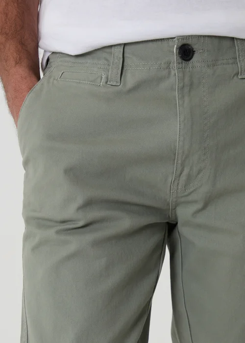 Threadbare Soft Green Cotton Slim Fit Chino Trousers With Stretch - 38/L32 Image 4