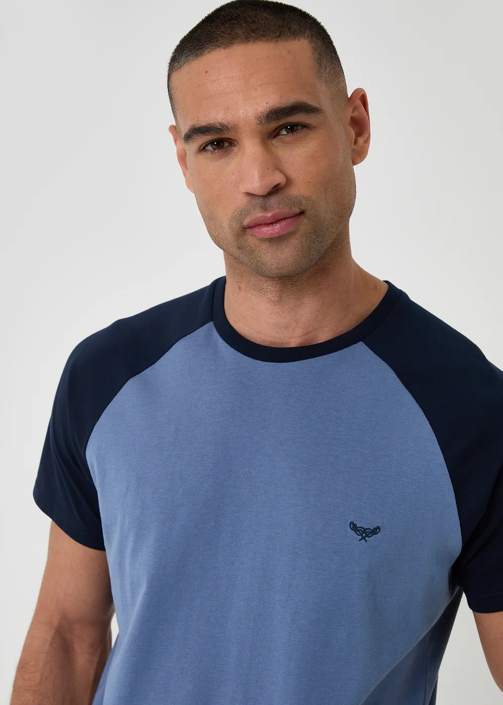 Threadbare Blue Raglan Short Sleeve Top & Shorts Lounge Set - 2XL Image 3