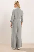 PixieGirl Petite Light Grey Acid Wash Wide Leg Jumpsuit - 8 Image 3