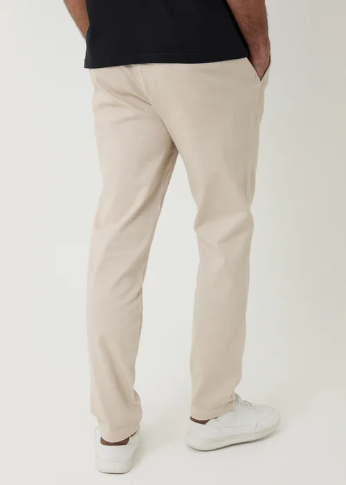 Threadbare Stone Cotton Elasticated Waist Chino Trousers - 38/L32 Image 2