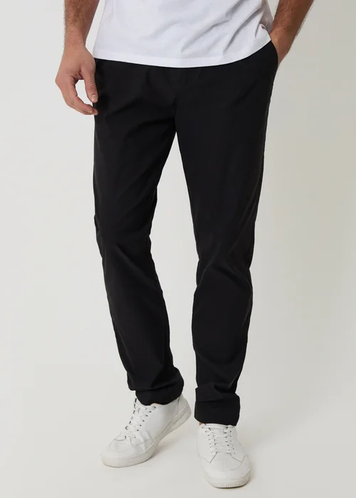 Threadbare Black Slim Fit Stretch Trousers - 36/L32 Image 1